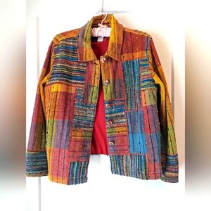 Travel Smith women's Medium jacket blazer multicolored Bohemian